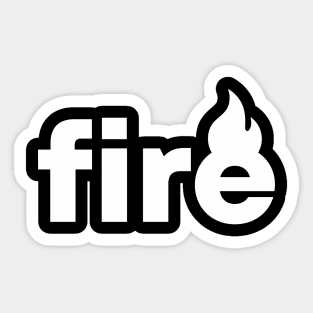 Fire Wordmark Sticker